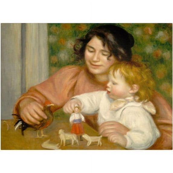 Trademark Fine Art "Child With Toys" 1895-96 Canvas Art by Pierre-Auguste Renoir
