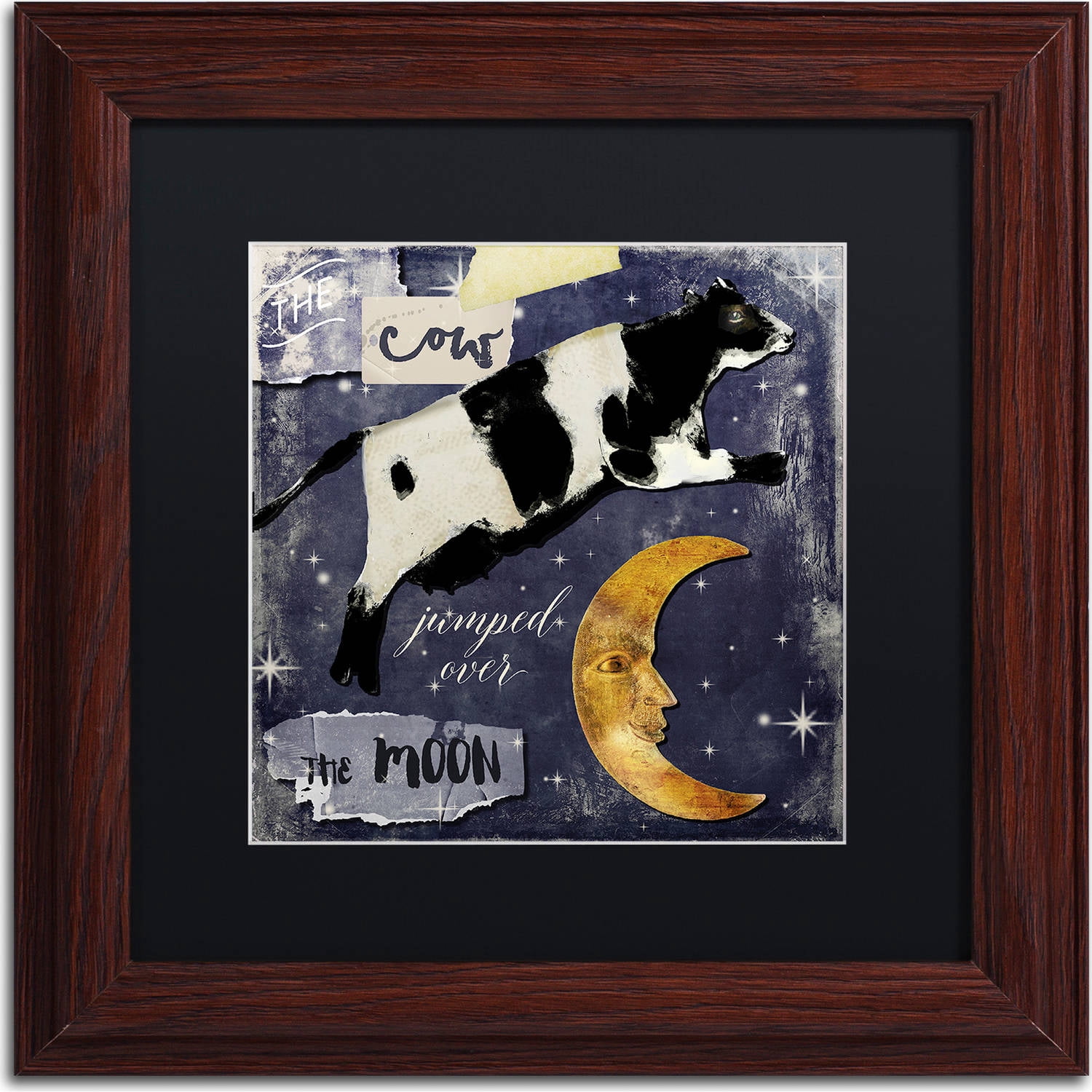 Trademark Fine Art "Childhood I" Canvas Art by Color Bakery, Black Matte, Wood Frame