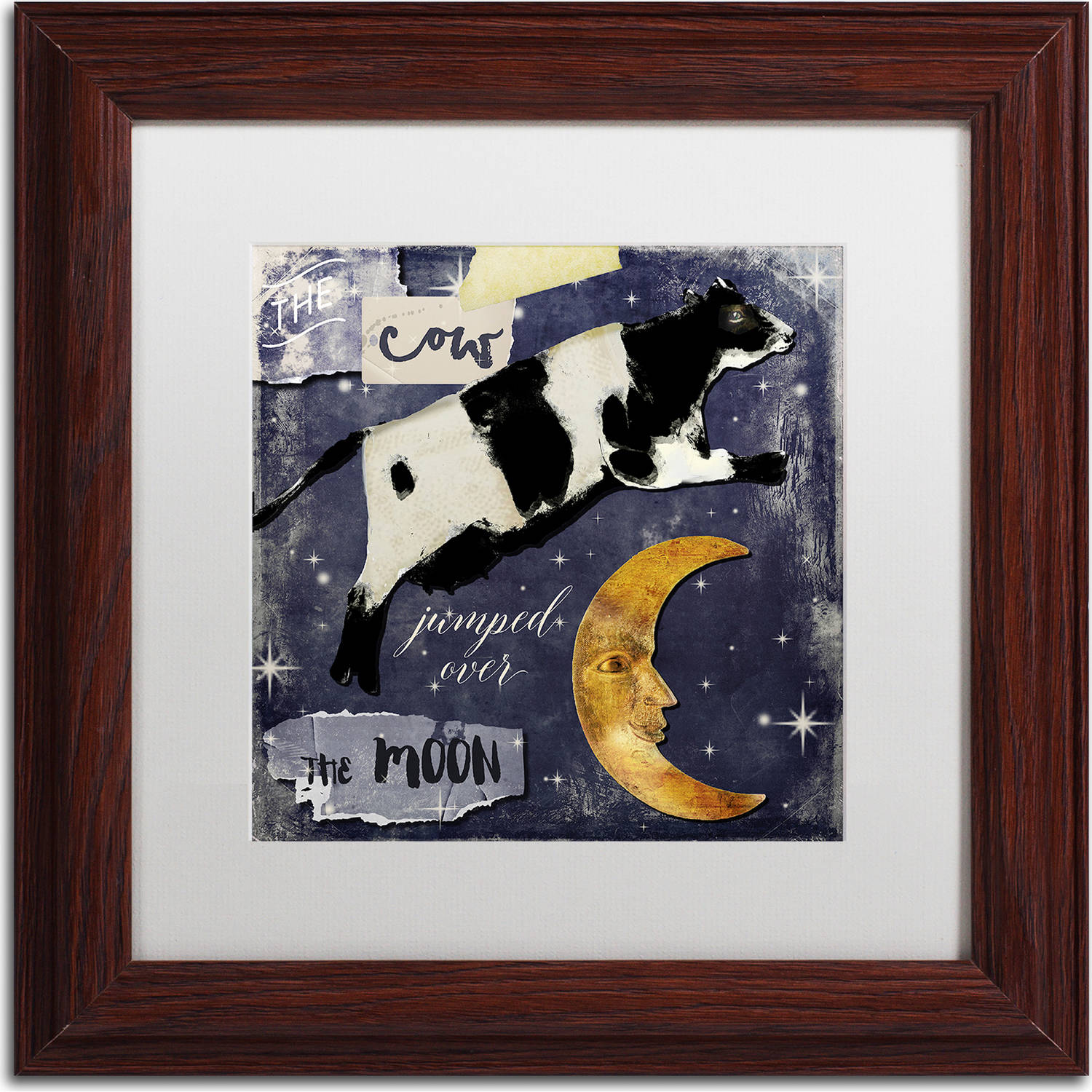 Trademark Fine Art "Childhood I" Canvas Art by Color Bakery, White Matte, Wood Frame