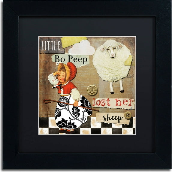 Trademark Fine Art "Childhood II" Canvas Art by Color Bakery, Black Matte, Black Frame