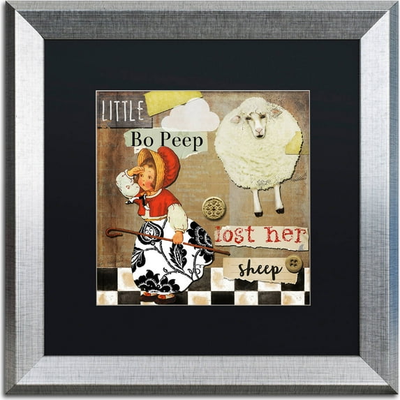 Trademark Fine Art "Childhood II" Canvas Art by Color Bakery, Black Matte, Silver Frame