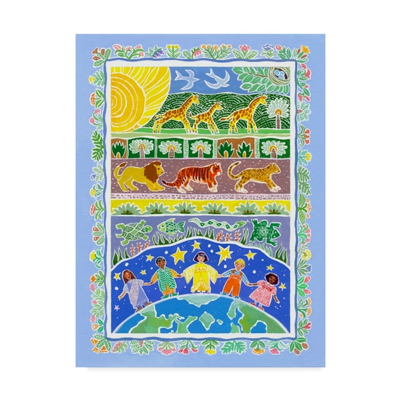 Trademark Fine Art 'Children Of The World' Canvas Art by Geraldine Aikman