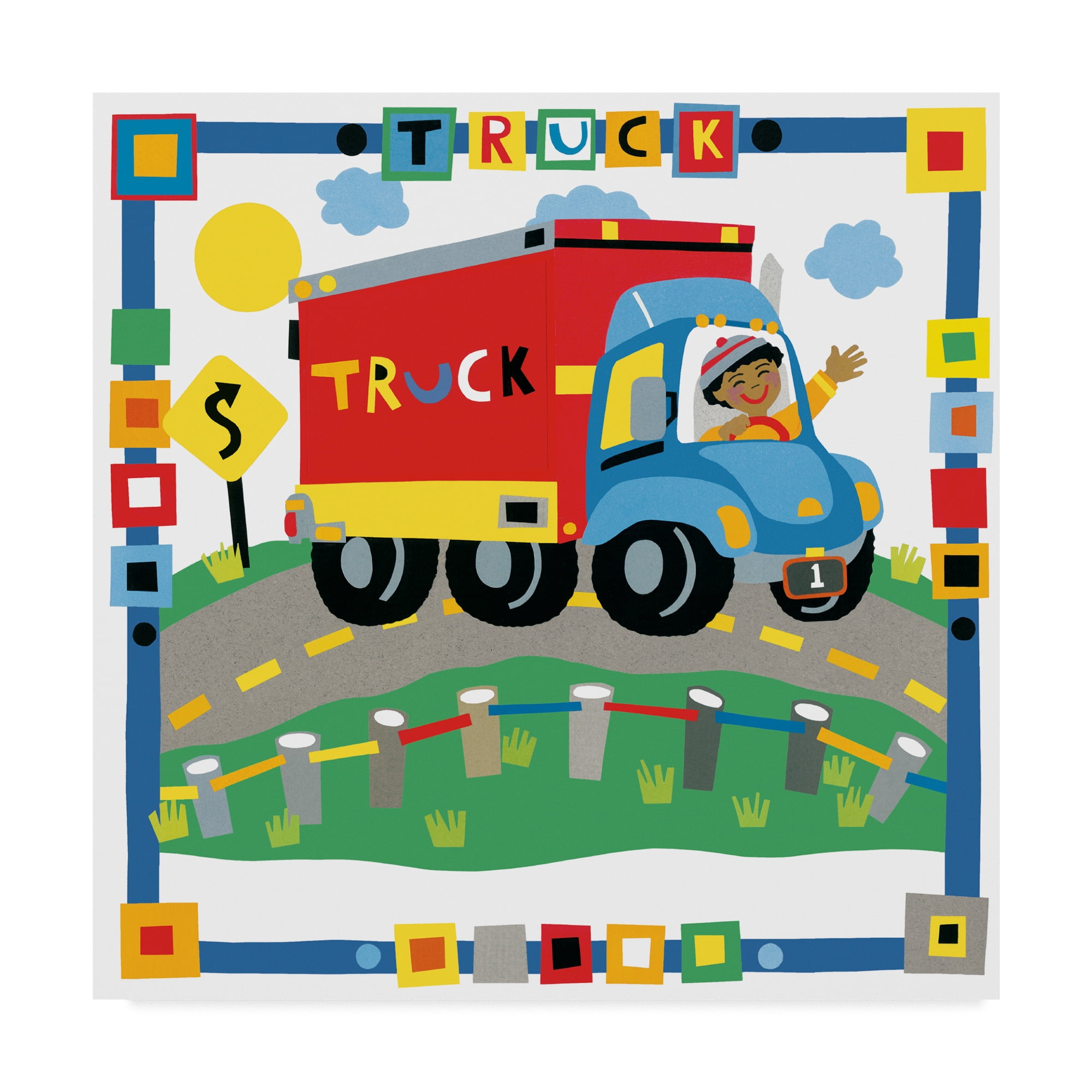 Trademark Fine Art 'Childrens Truck' Canvas Art by Cheryl Piperberg