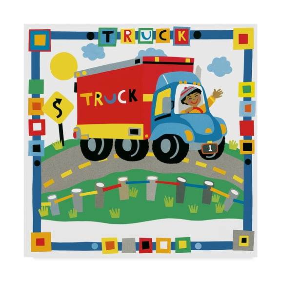 Trademark Fine Art 'Childrens Truck' Canvas Art by Cheryl Piperberg