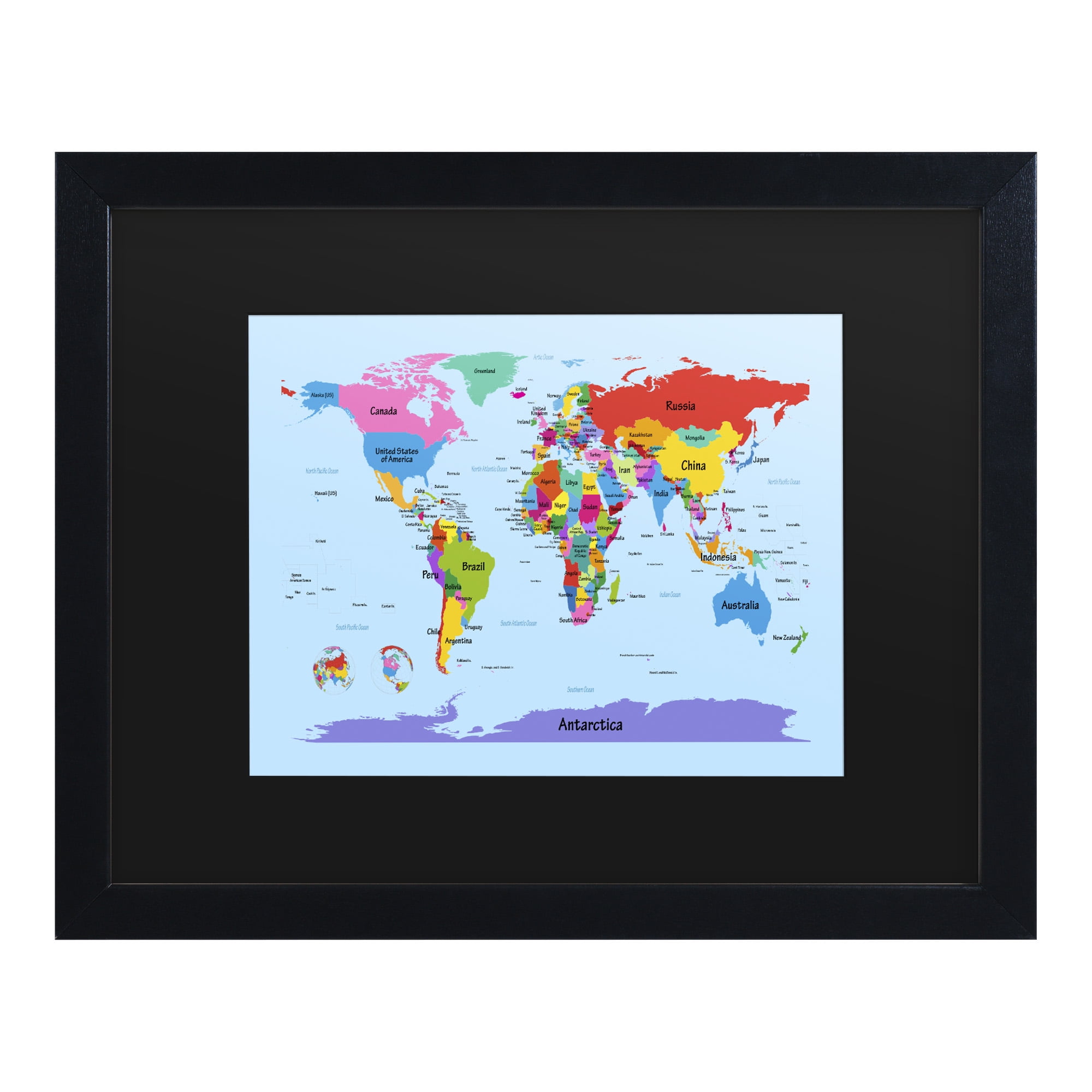 Trademark Fine Art 'Childrens World Map' Canvas Art by Michael Tompsett