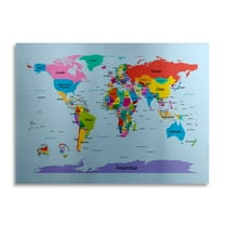 Trademark Fine Art 'Childrens World Map' Canvas Art by Michael Tompsett