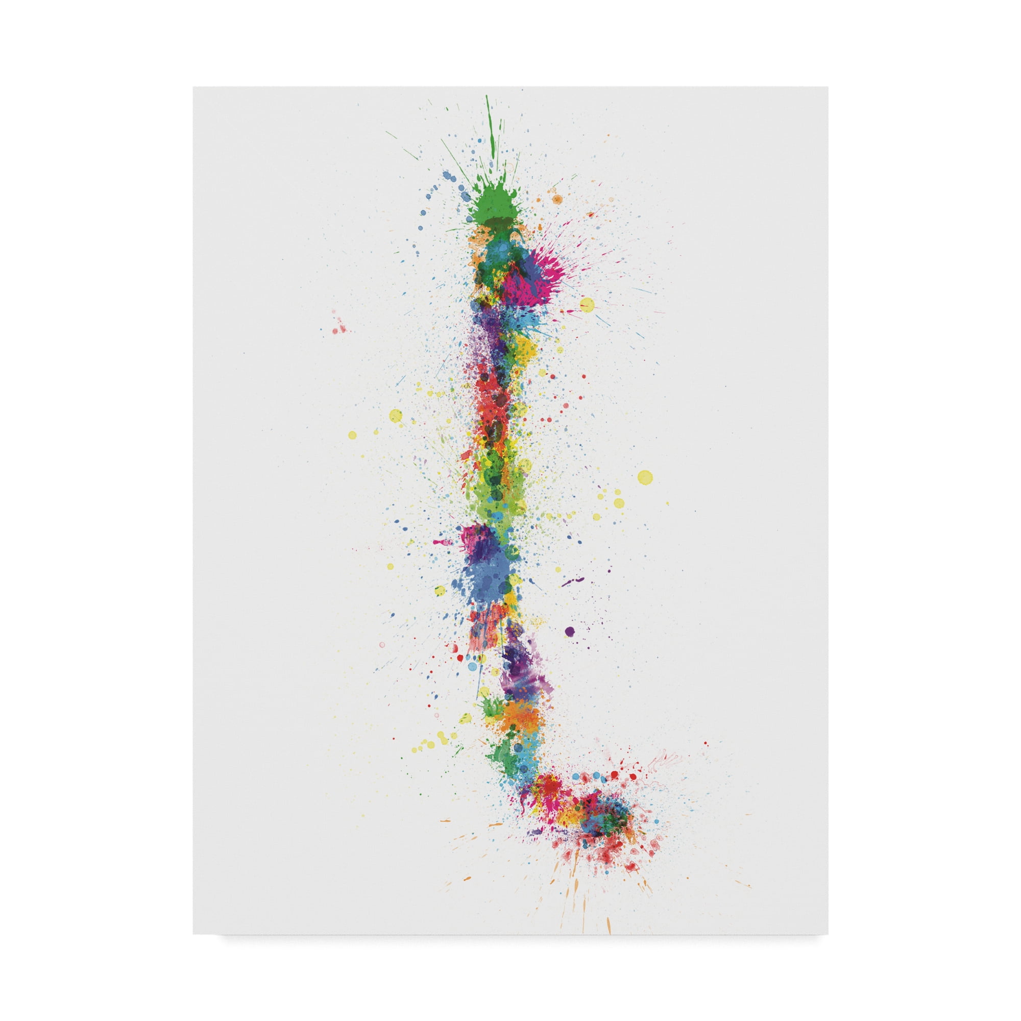Trademark Fine Art 'Chile Paint Splashes Map' Canvas Art by Michael Tompsett