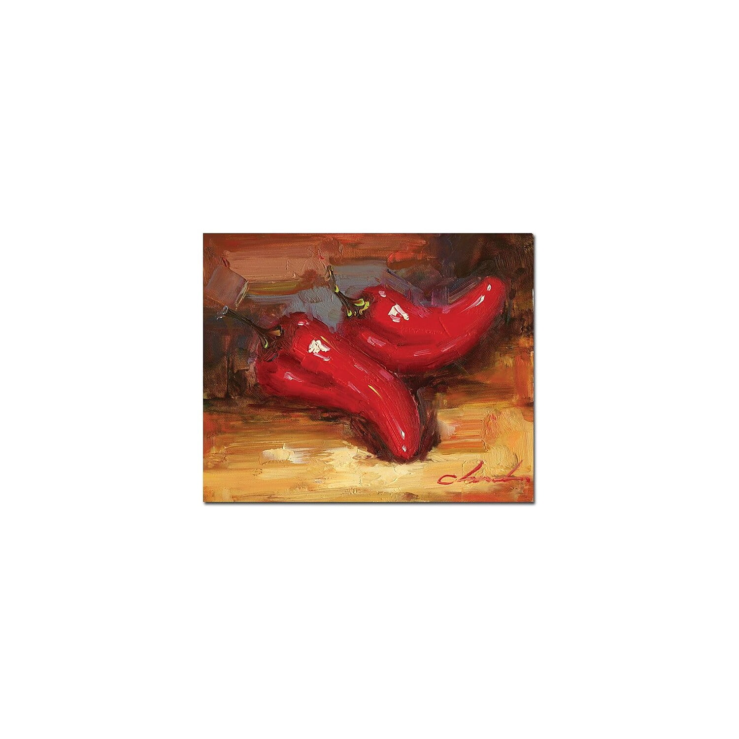 Trademark Fine Art "Chili Peppers" Canvas Art