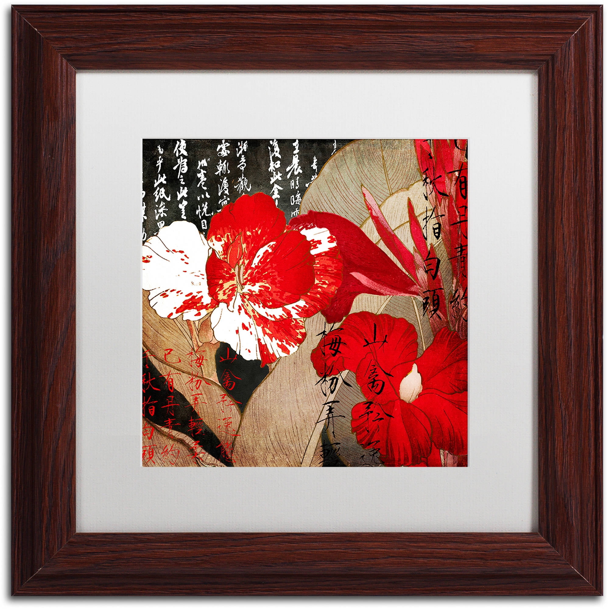 Trademark Fine Art "China Red I" Canvas Art by Color Bakery White Matte, Wood Frame