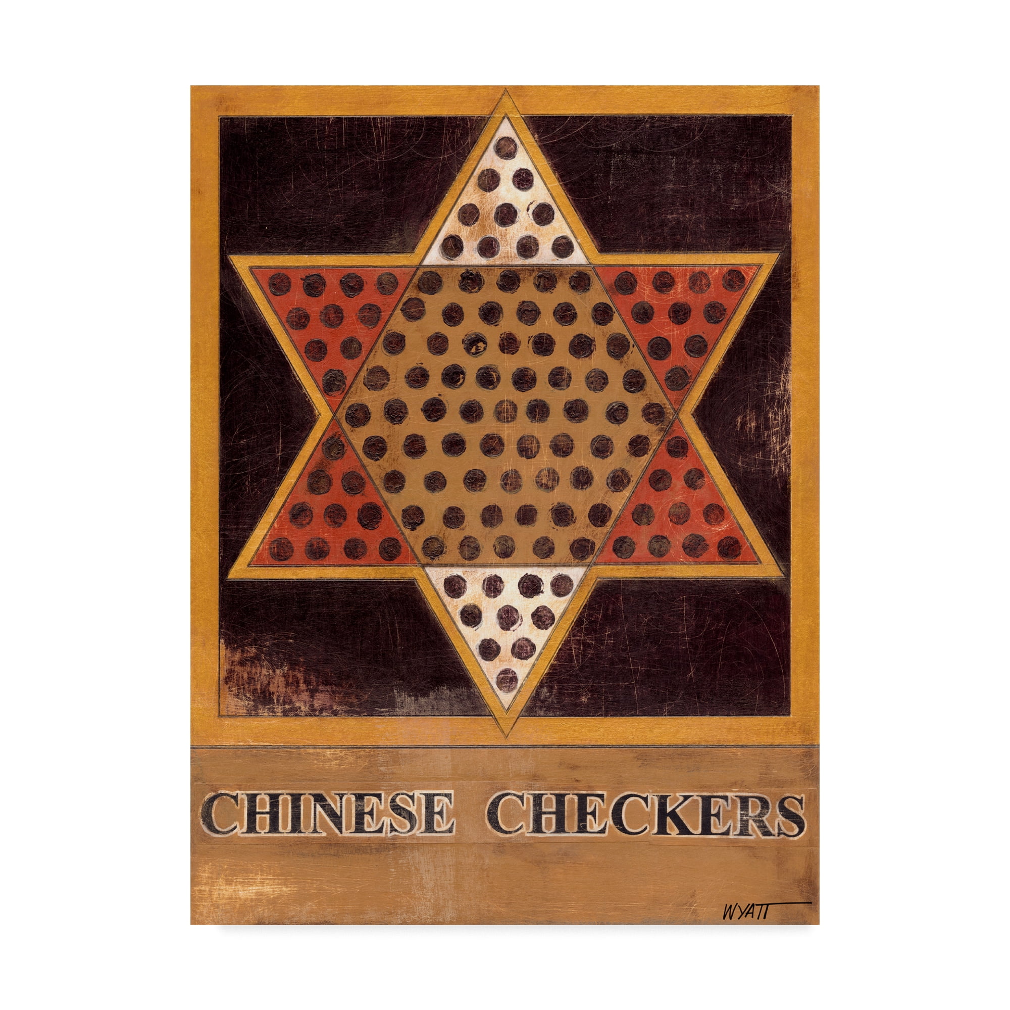 Trademark Fine Art 'Chinese Checkers' Canvas Art by Norman Wyatt