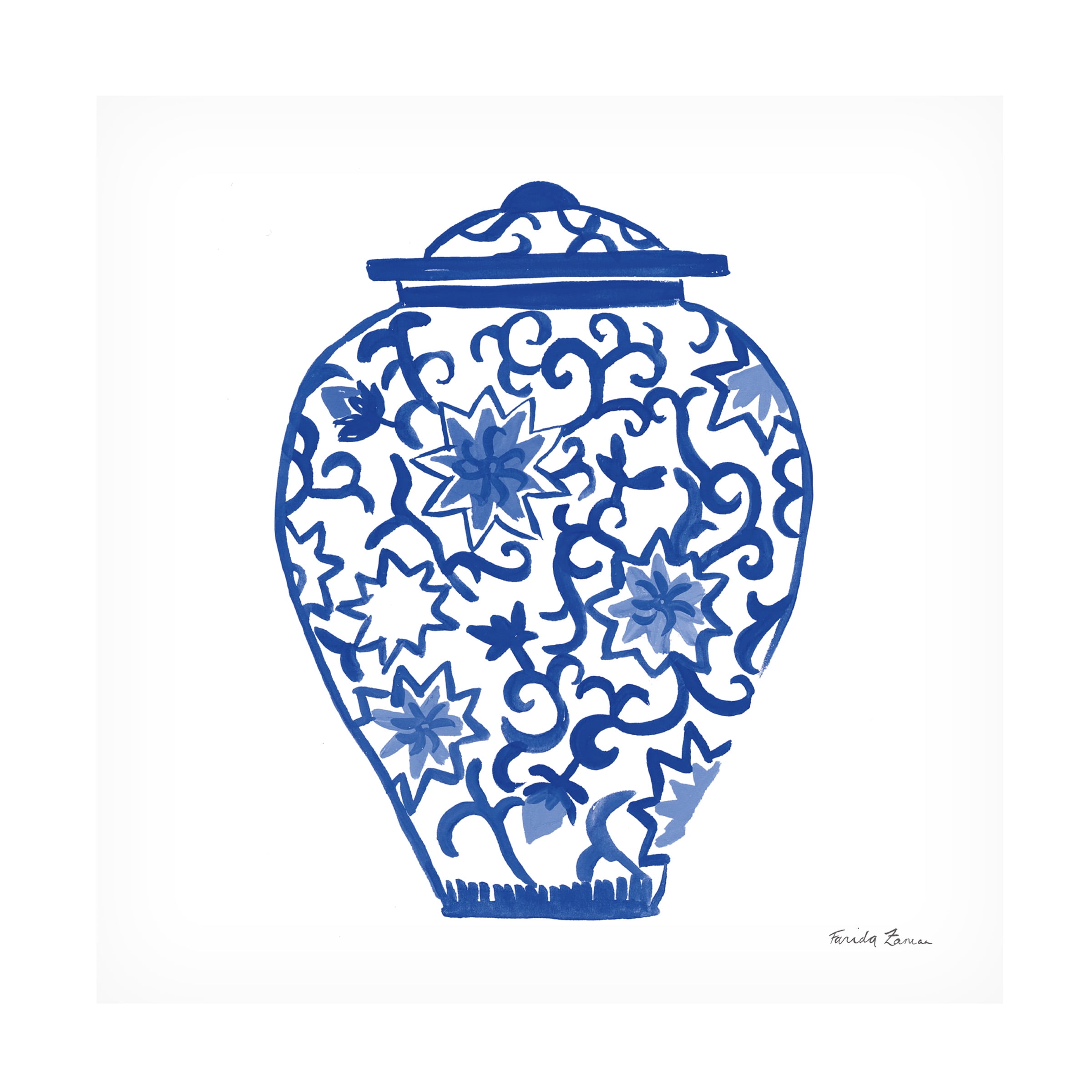 Trademark Fine Art 'Chinoiserie III' Canvas Art by Farida Zaman