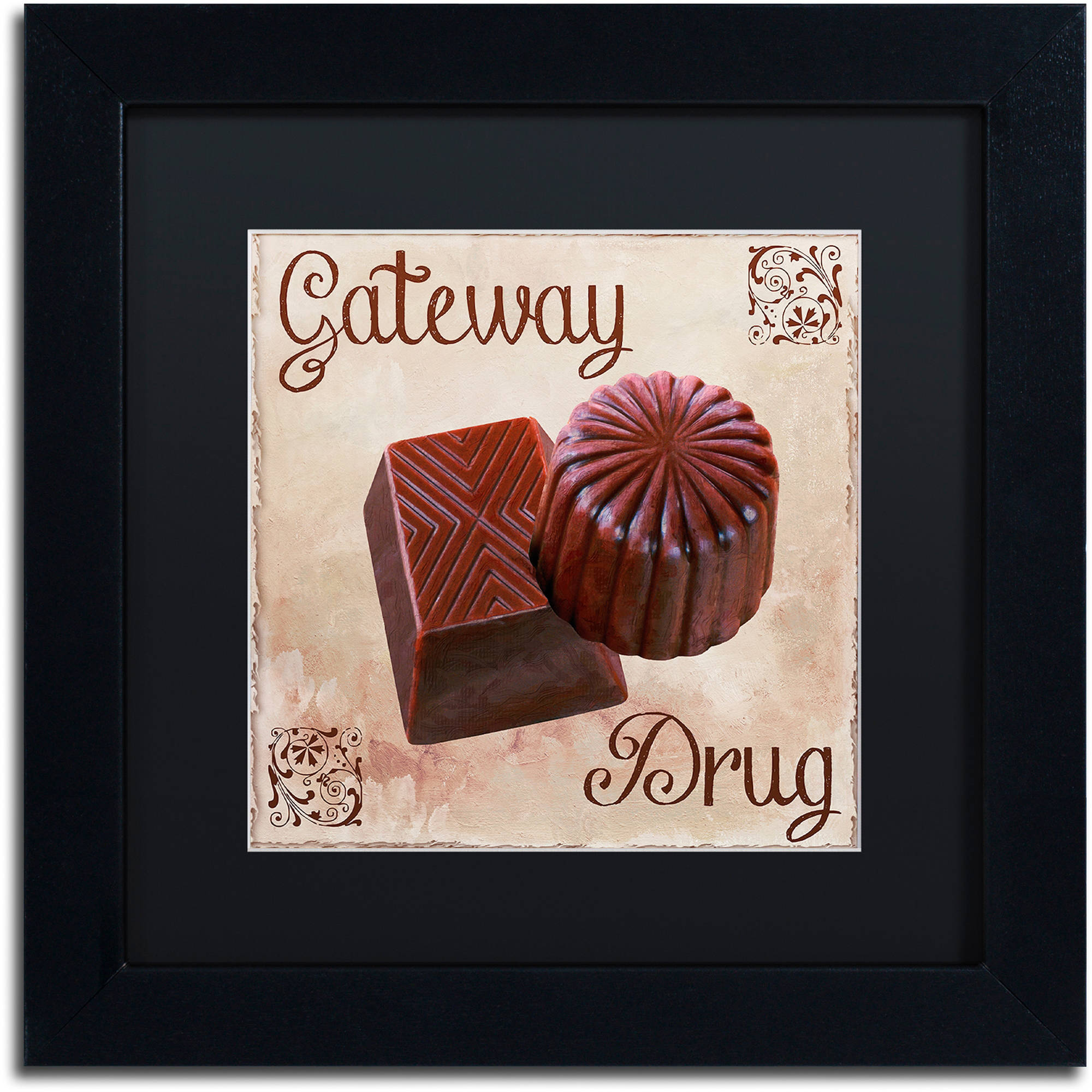 Trademark Fine Art "Chocolate Therapy II" Canvas Art by Color Bakery Black Matte, Black Frame