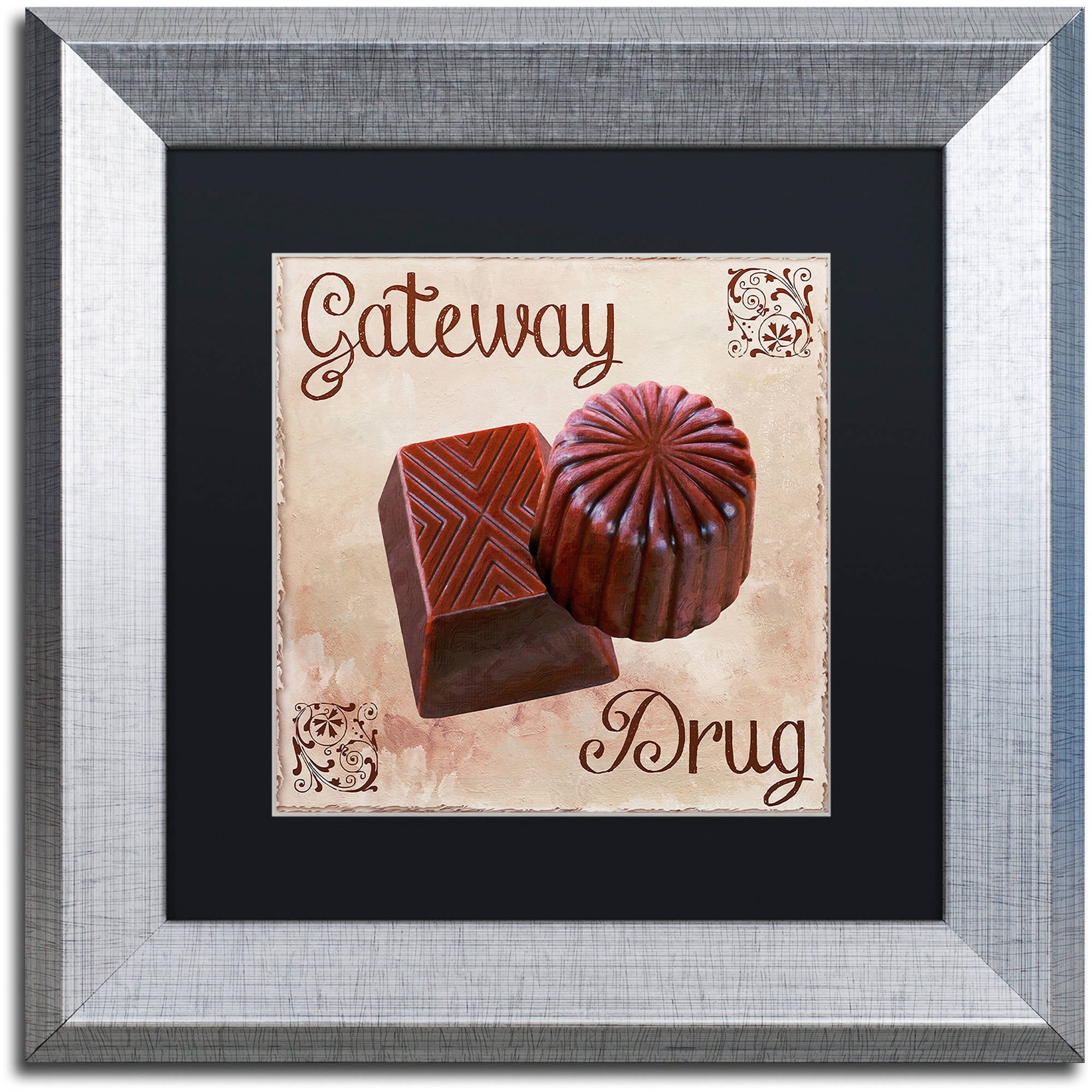 Trademark Fine Art "Chocolate Therapy II" Canvas Art by Color Bakery Black Matte, Silver Frame
