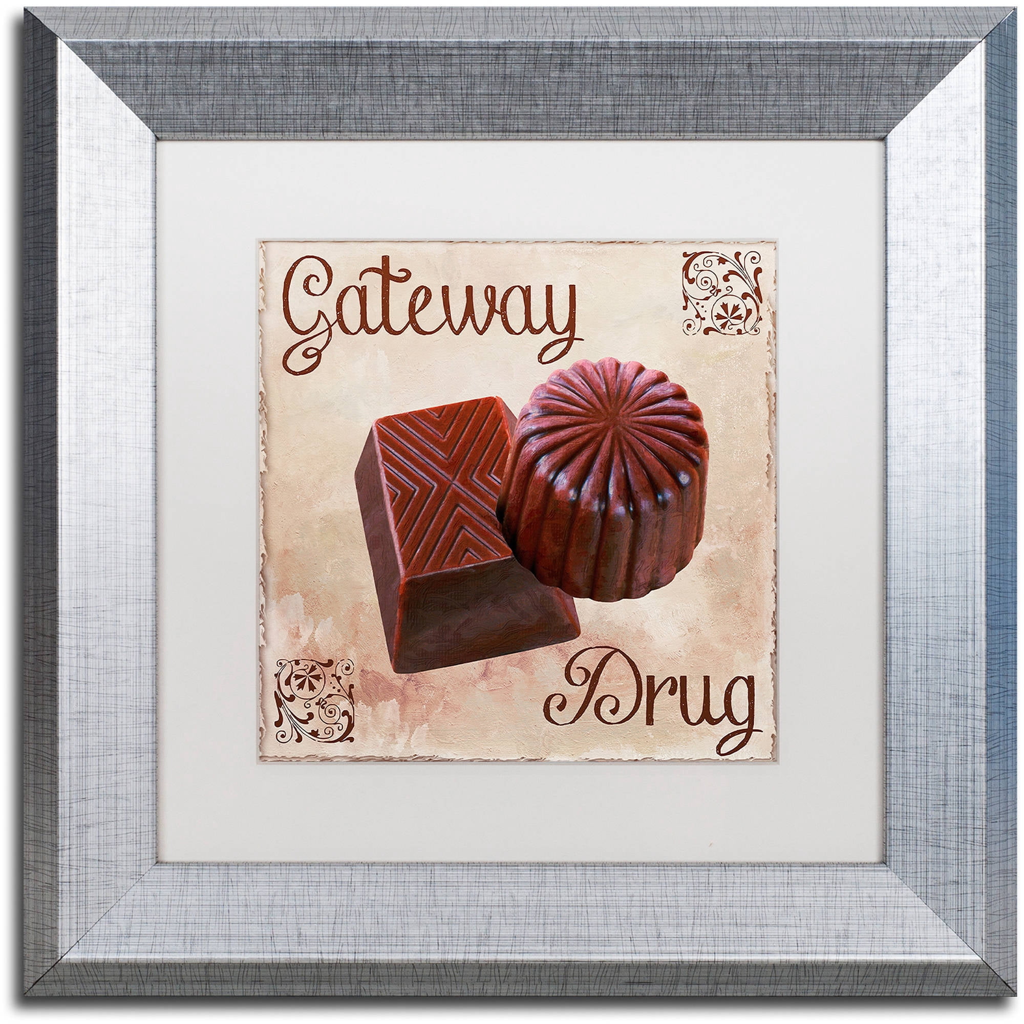 Trademark Fine Art "Chocolate Therapy II" Canvas Art by Color Bakery White Matte, Silver Frame