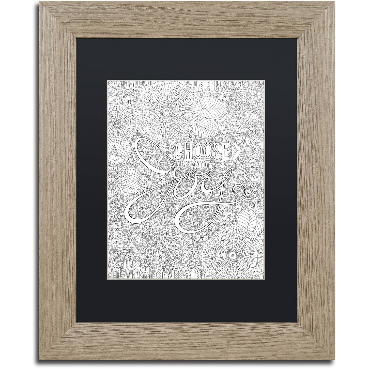 Trademark Fine Art "Choose Joy" Canvas Art by Hello Angel, Black Matte, Birch Frame