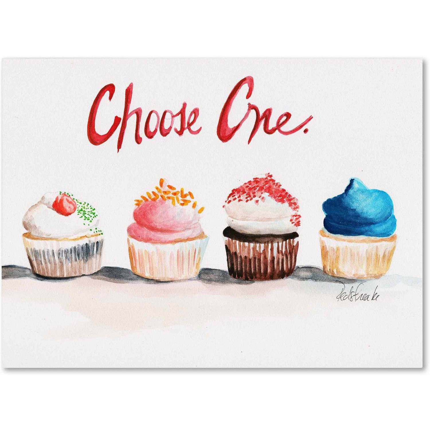 Trademark Fine Art " Choose One With Words " by Jennifer Redstreake