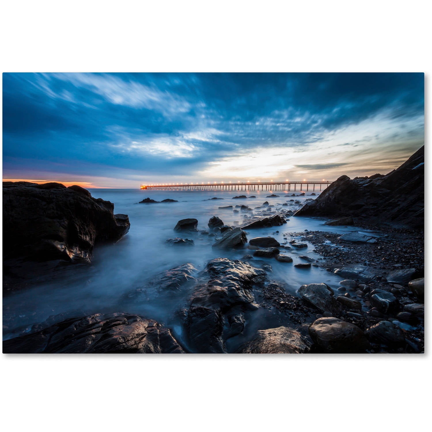 Trademark Fine Art Chris Moyer 'Bacara Twilight' 22 x 32 (ALI0775-C2232GG)