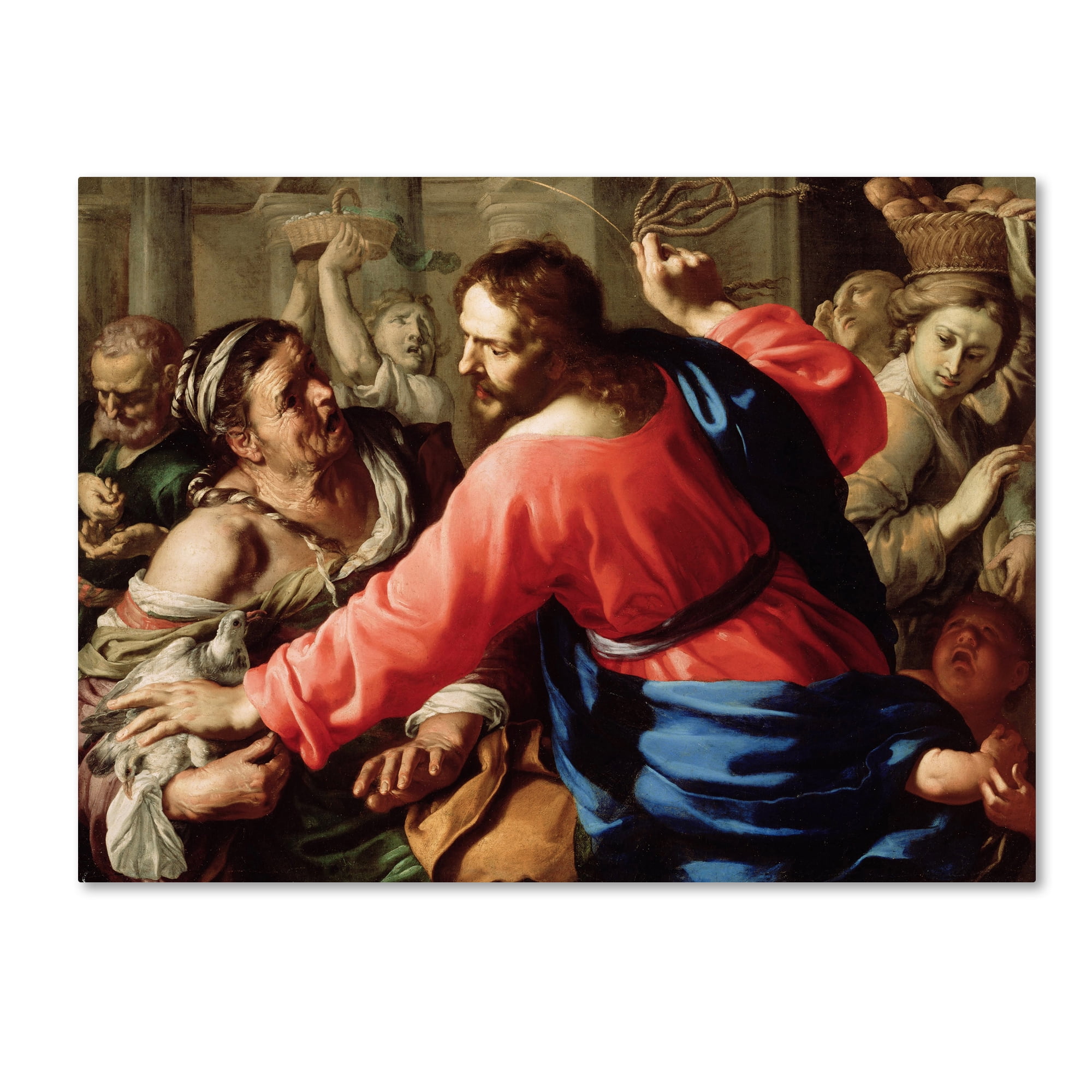 Trademark Fine Art 'Christ Cleansing The Temple' Canvas Art by Bernardino Mei