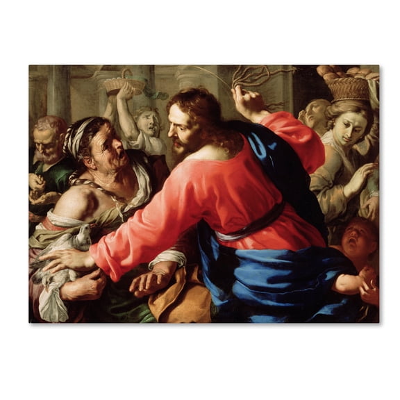 Trademark Fine Art 'Christ Cleansing The Temple' Canvas Art by Bernardino Mei