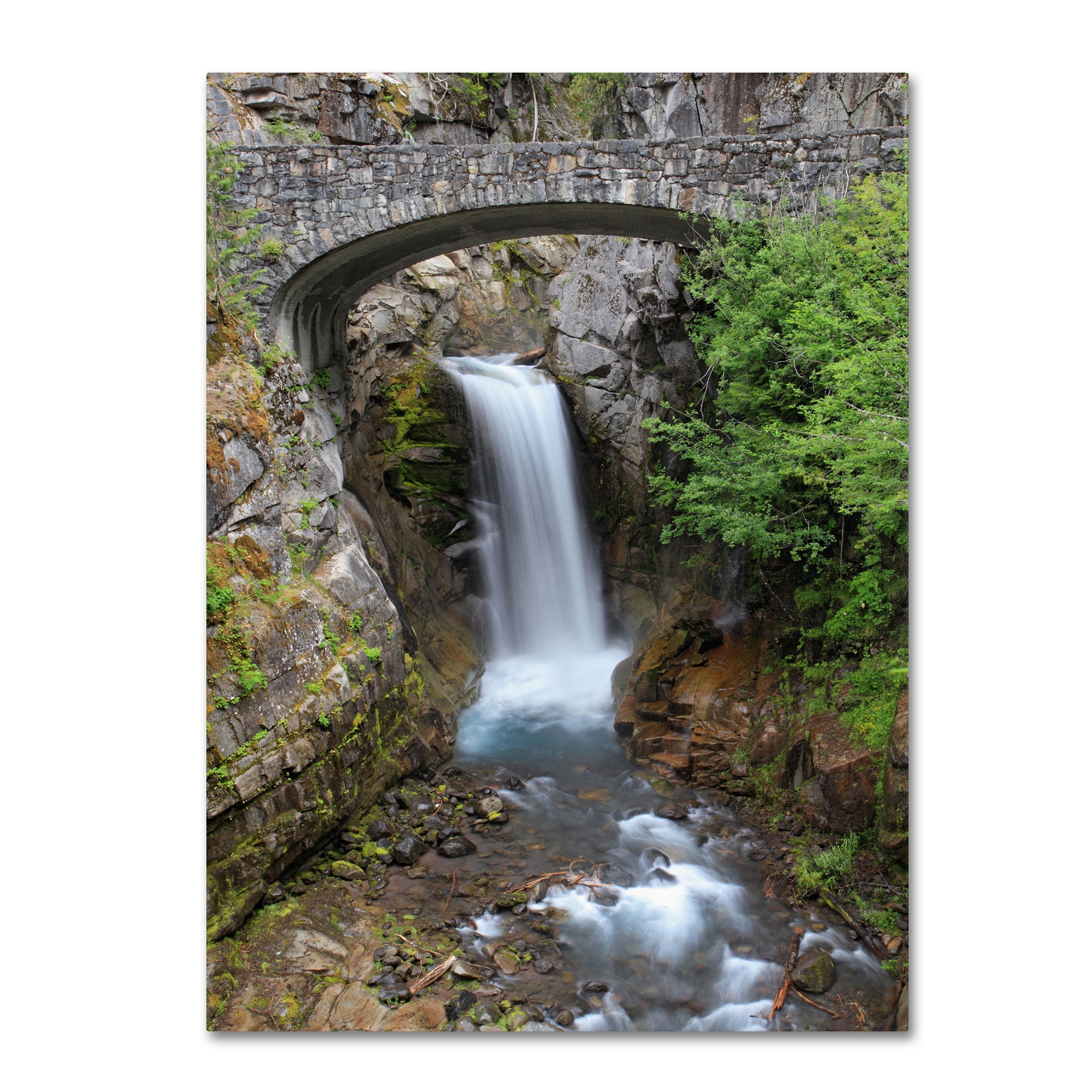 Trademark Fine Art "Christine Falls Rainier" Canvas Art by Pierre Leclerc