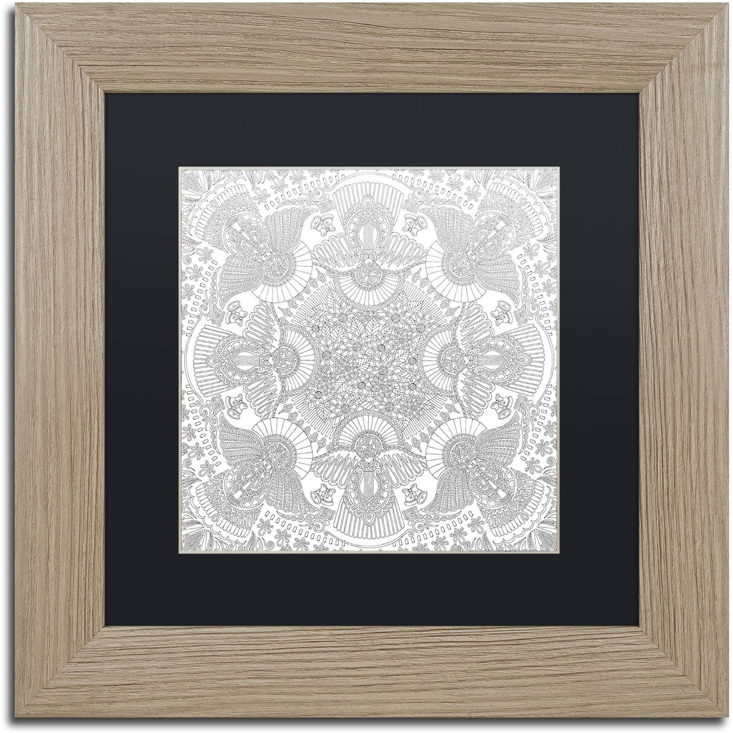 Trademark Fine Art "Christmas Angels" Canvas Art by Hello Angel, Black Matte, Birch Frame