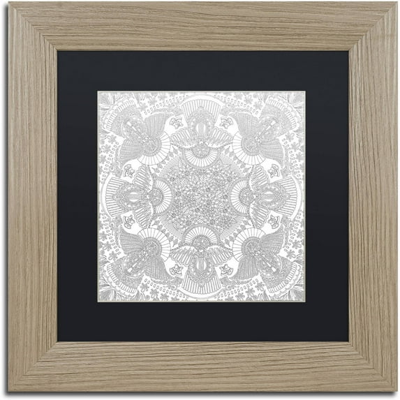 Trademark Fine Art "Christmas Angels" Canvas Art by Hello Angel, Black Matte, Birch Frame
