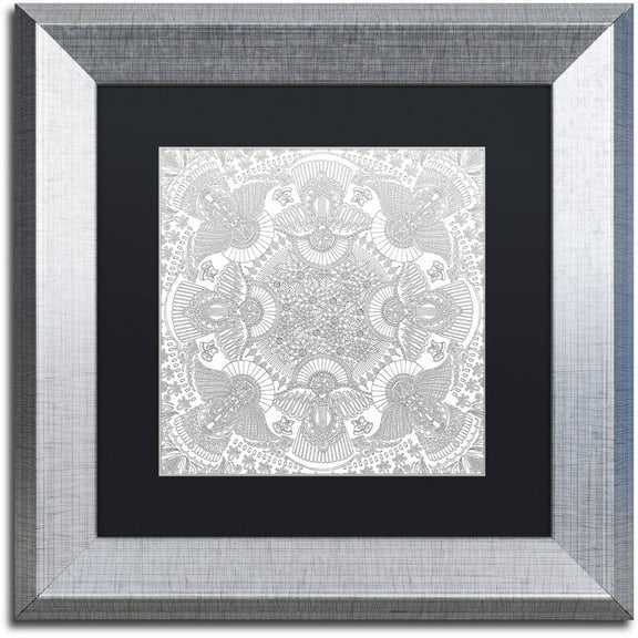 Trademark Fine Art "Christmas Angels" Canvas Art by Hello Angel, Black Matte, Silver Frame