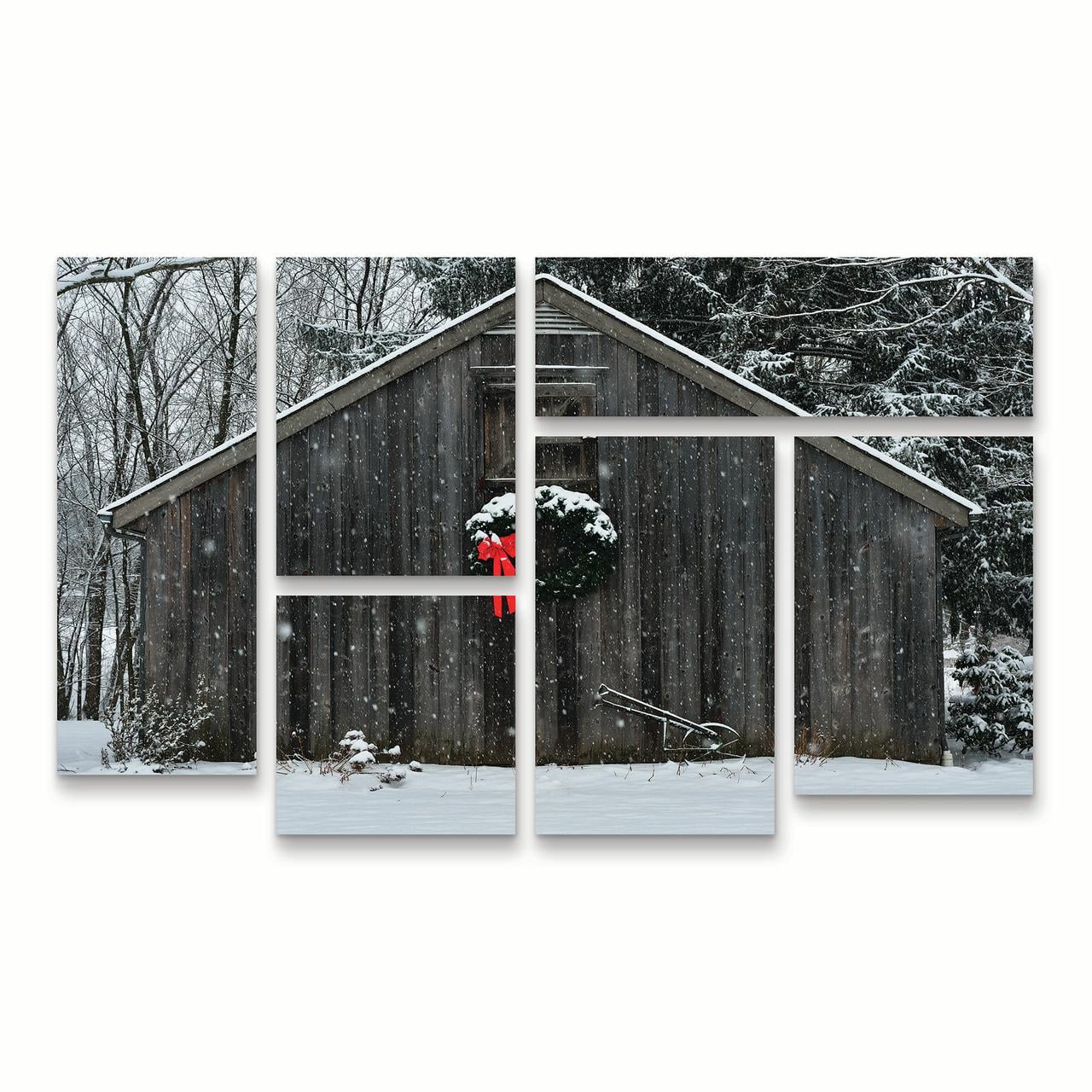 Trademark Fine Art 'Christmas Barn in the Snow' Canvas Art by Kurt Shaffer