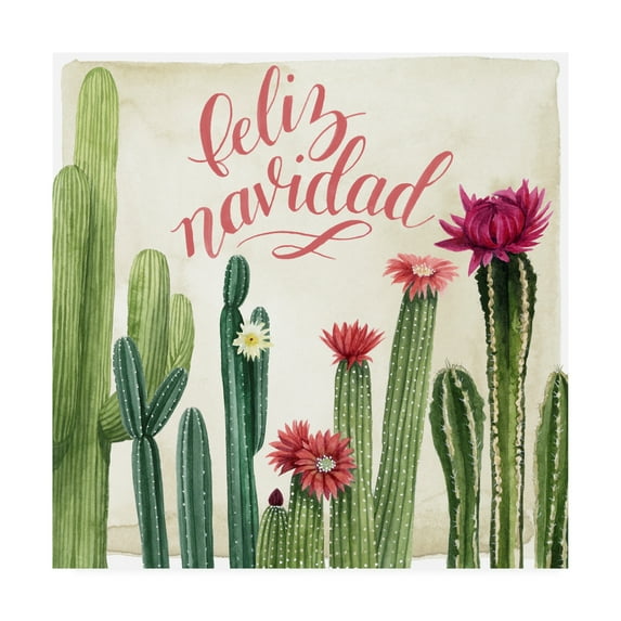 Trademark Fine Art 'Christmas Cactus I' Canvas Art by Grace Popp