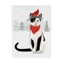 Trademark Fine Art 'Christmas Cats And Dogs VI' Canvas Art by Victoria Borges