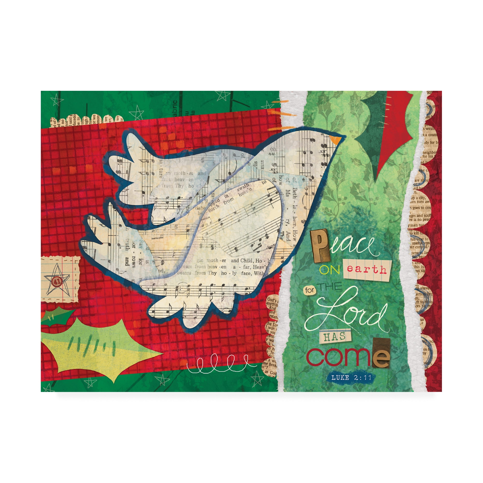 Trademark Fine Art 'Christmas Collage 1' Canvas Art by Holli Conger