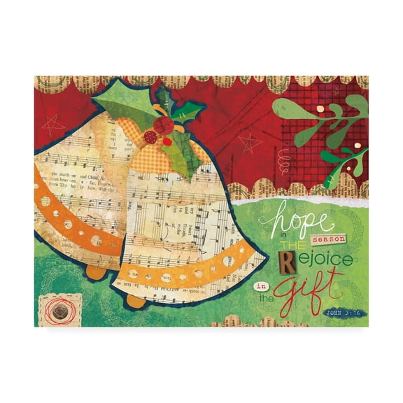 Trademark Fine Art 'Christmas Collage 4' Canvas Art by Holli Conger