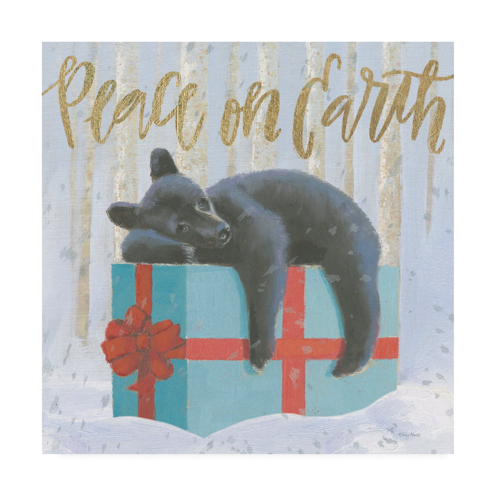 Trademark Fine Art 'Christmas Critters Bright II' Canvas Art by Emily Adams