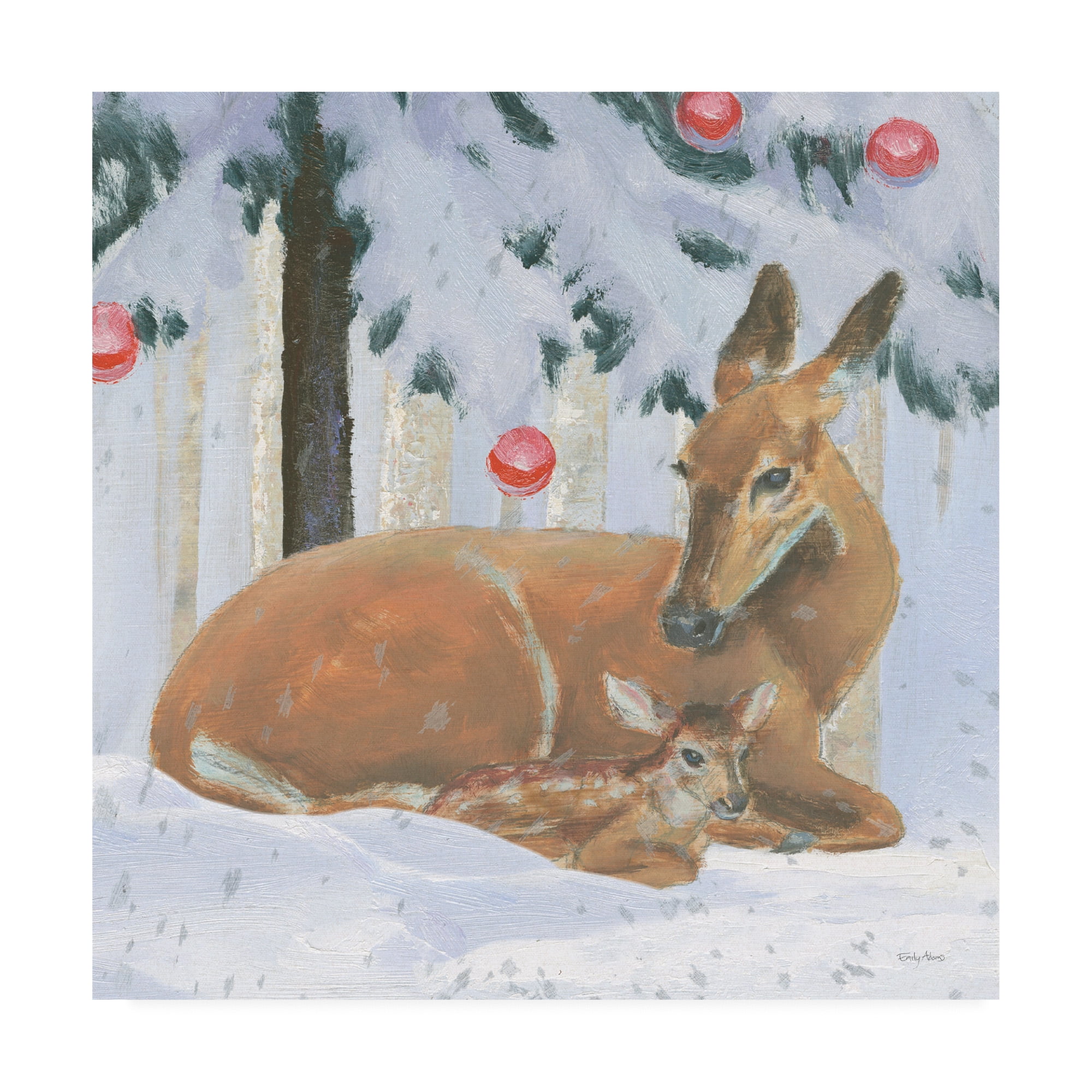 Trademark Fine Art 'Christmas Critters Bright VIII' Canvas Art by Emily Adams