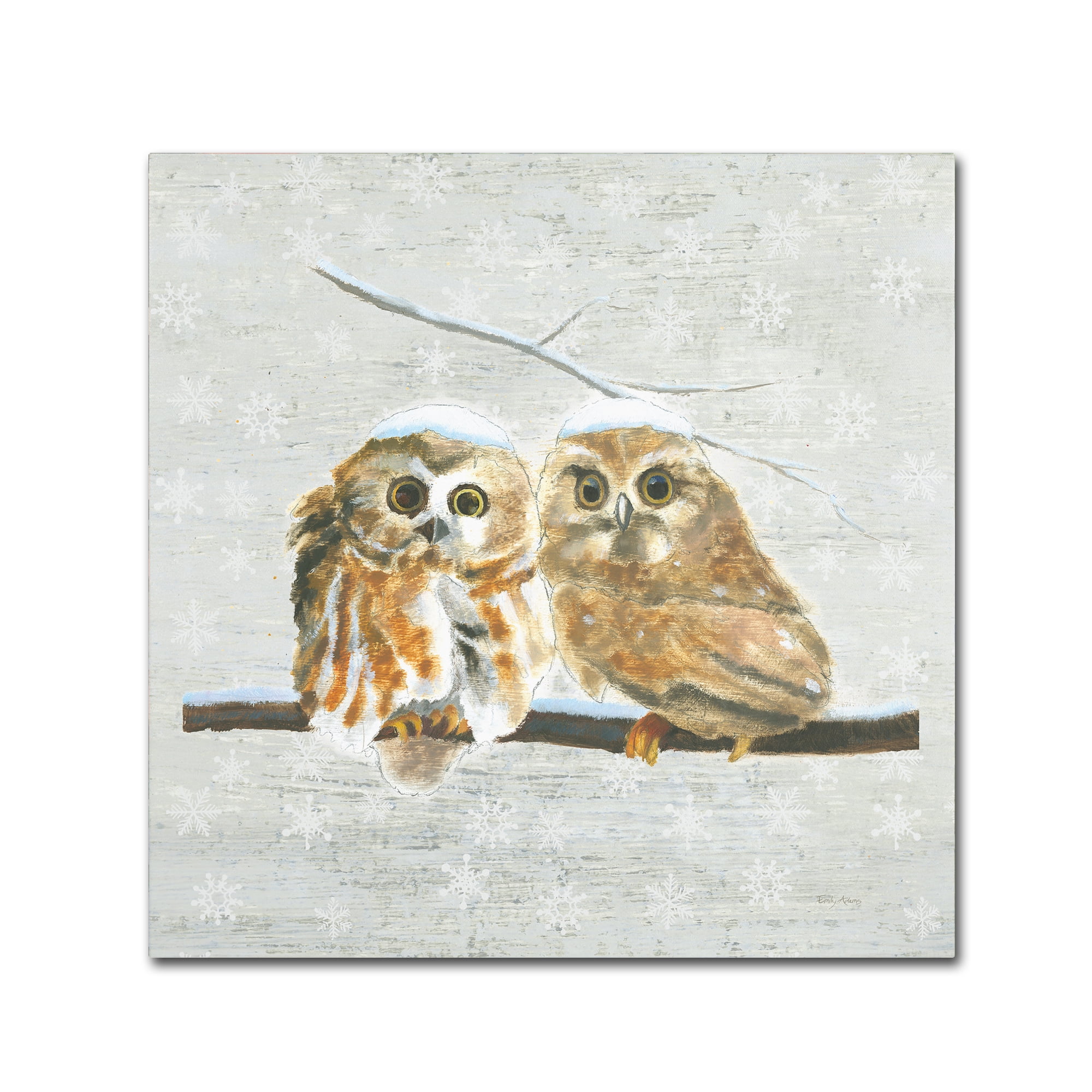 Trademark Fine Art 'Christmas Critters I' Canvas Art by Emily Adams