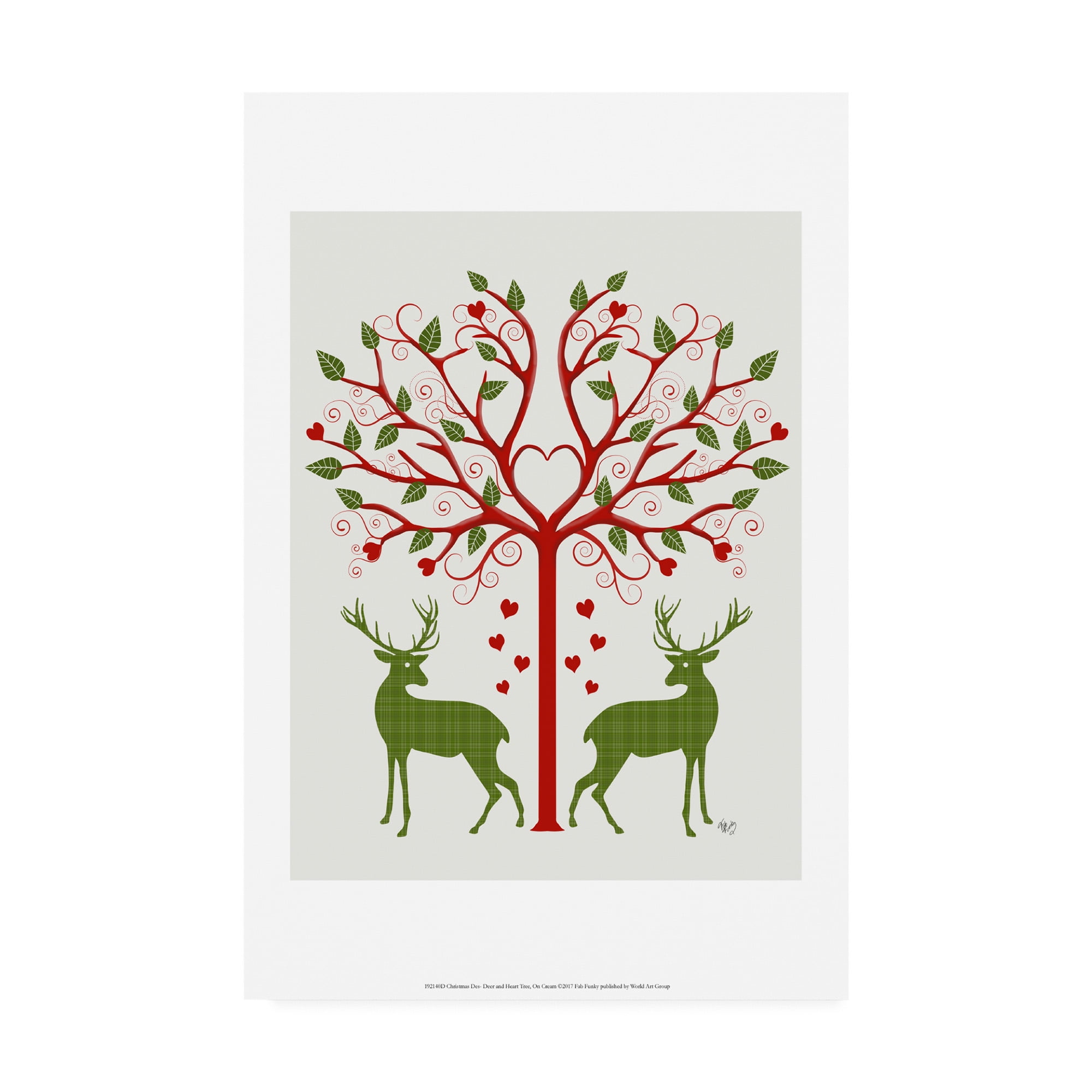 Trademark Fine Art 'Christmas Des On Cream' Canvas Art by Fab Funky