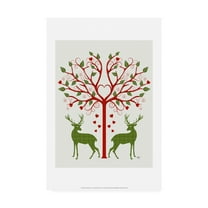 Trademark Fine Art 'Christmas Des On Cream' Canvas Art by Fab Funky