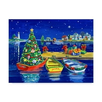 Trademark Fine Art 'Christmas Dock' Canvas Art by Geraldine Aikman
