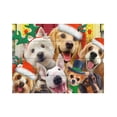thumbnail image 1 of Trademark Fine Art 'Christmas Dogs' Wooden Wall Art Art by Howard Robinson, 1 of 3