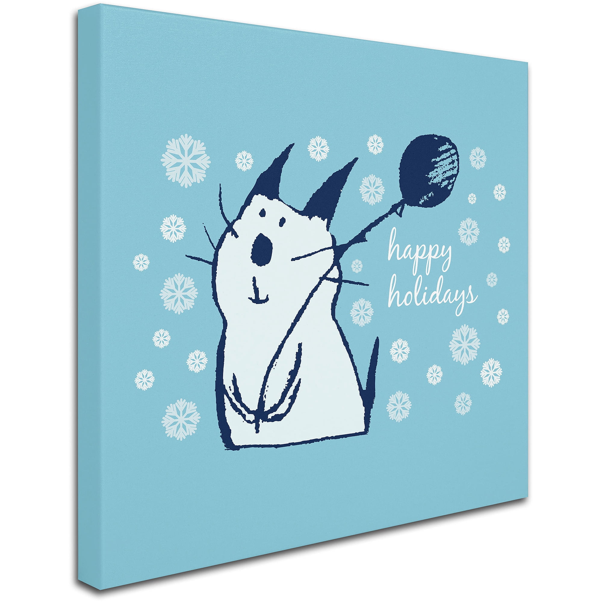 Trademark Fine Art "Christmas Party Cat" Canvas Art by Carla Martell