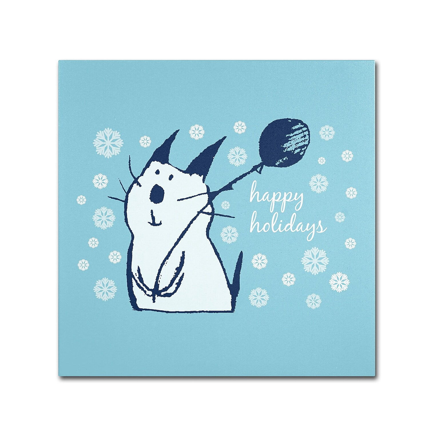 Trademark Fine Art "Christmas Party Cat" Canvas Art by Carla Martell