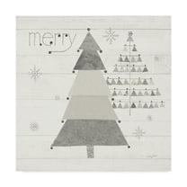 Trademark Fine Art 'Christmas Patchwork I Neutral' Canvas Art by Courtney Prahl