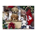 thumbnail image 1 of Trademark Fine Art 'Christmas Puppies On The Loose' Canvas Art by Jenny Newland, 1 of 3