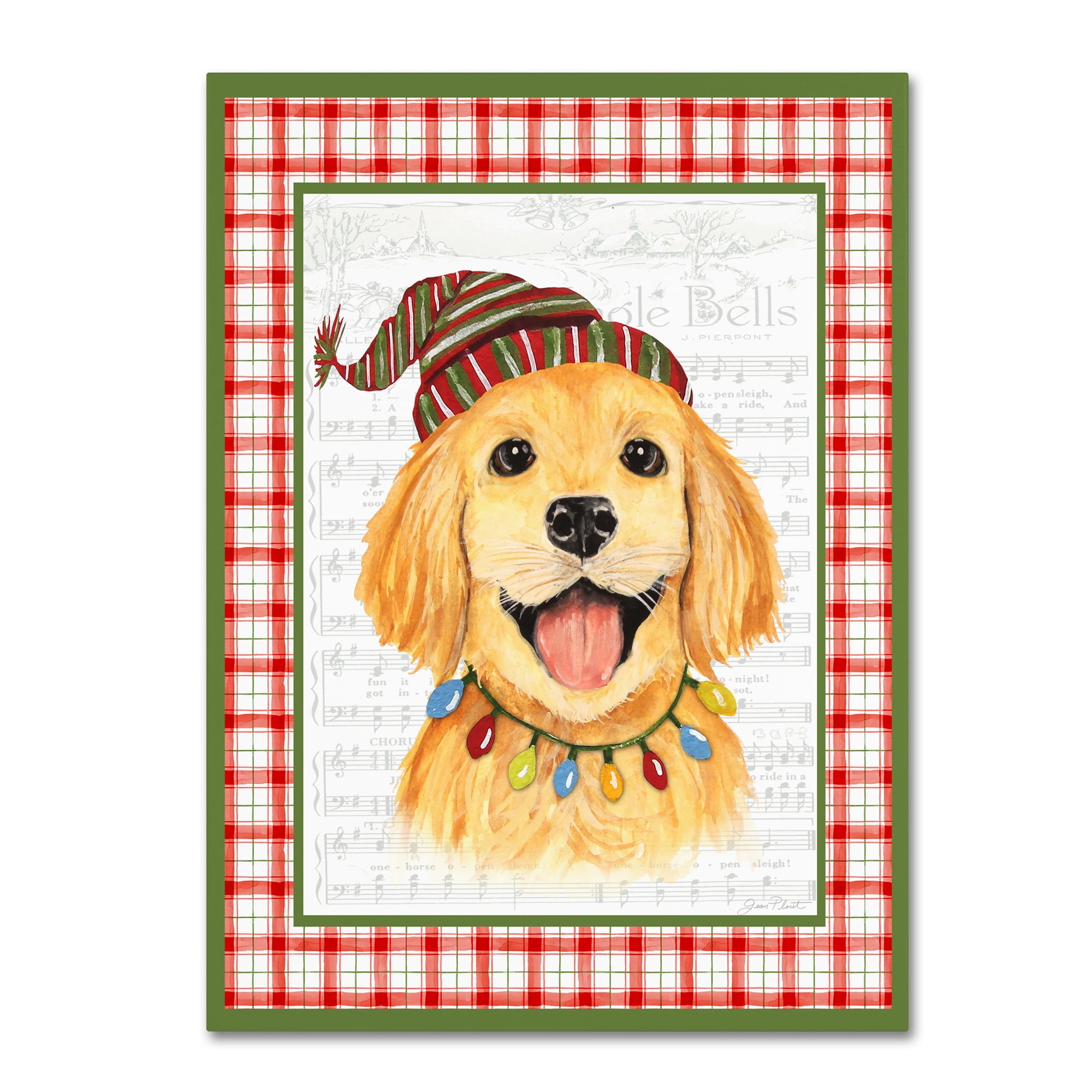 Trademark Fine Art 'Christmas Song Dogs 6' Canvas Art by Jean Plout