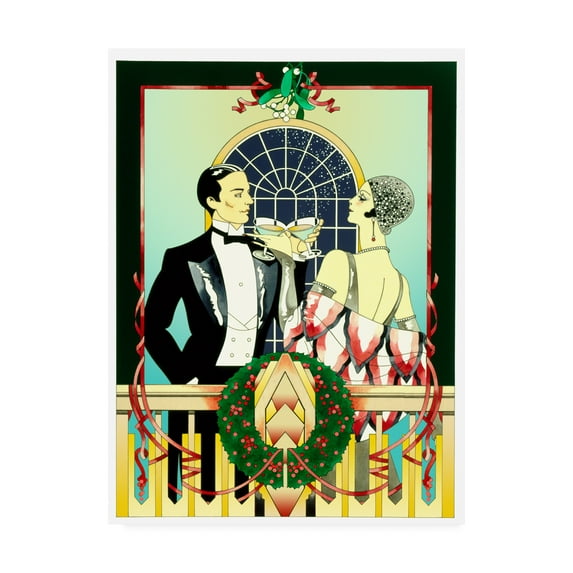 Trademark Fine Art 'Christmas Toast' Canvas Art by David Chestnutt
