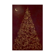 Trademark Fine Art 'Christmas Tree In Moonlight' Canvas Art by Cora Niele