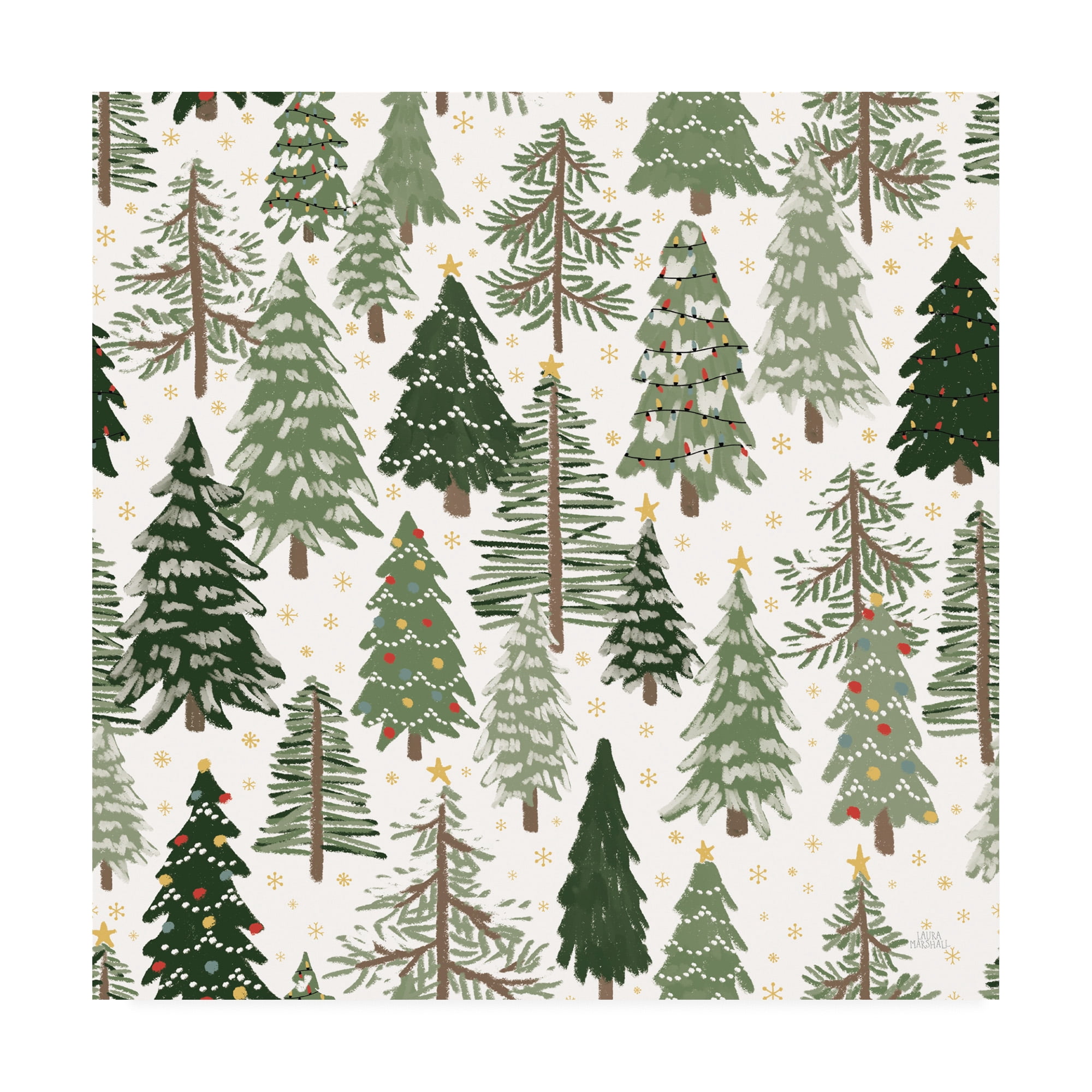 Trademark Fine Art 'Christmas Village Pattern XII' Canvas Art by Laura Marshall