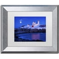 thumbnail image 1 of Trademark Fine Art 'Christmas at Nubble' Canvas Art by Michael Blanchette Photography, White Matte, Silver Frame, 1 of 4