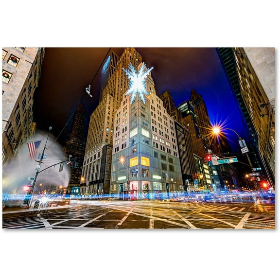 Trademark Fine Art "Christmas in New York" Canvas Art by David Ayash