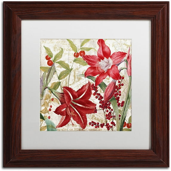 Trademark Fine Art "Christmas in Paris I" Canvas Art by Color Bakery White Matte, Wood Frame